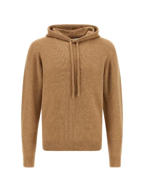 Roberto Collina drawstring-hood ribbed-trim sweater