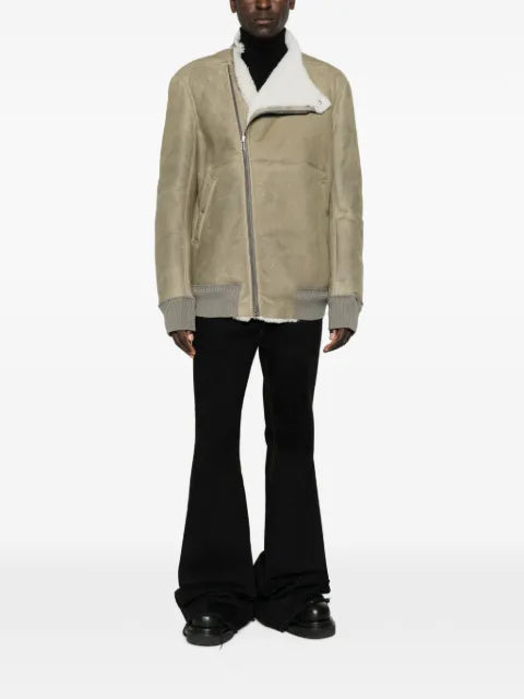 Rick Owens Tower Hollywood flight jacket in suede shearling