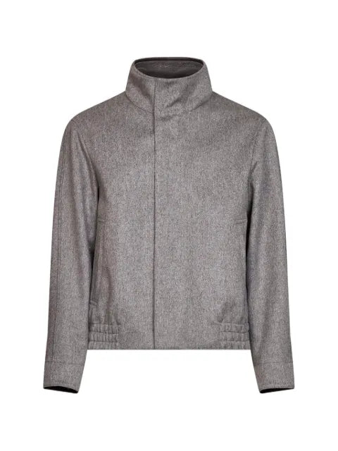 Lardini high-neck elasticated-hem jacket
