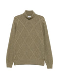 Gran Sasso diamond-quilted roll-neck sweater