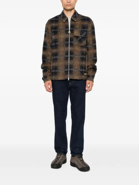 Barbour Oswald checked fleece overshirt