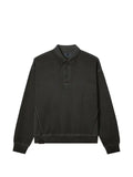 izzue corduroy-collar logo-embroidered sweatshirt