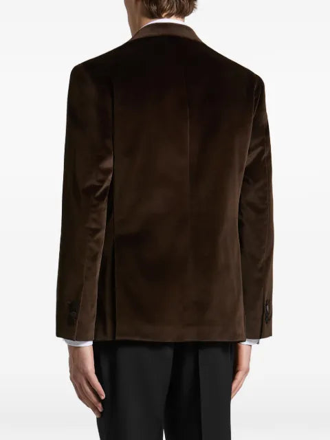 Peserico velvet peak-lapel blazer