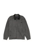 Juun.J leather-collar zip-up shirt jacket