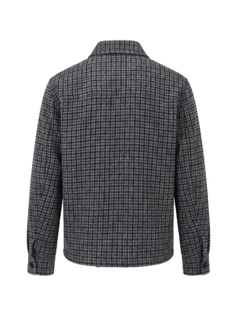 Moncler check-pattern button-up jacket