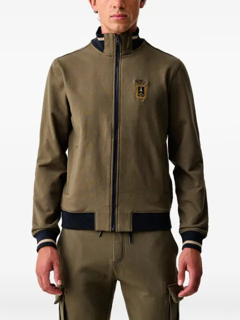 Aeronautica Militare logo-patch zip-up sweatshirt
