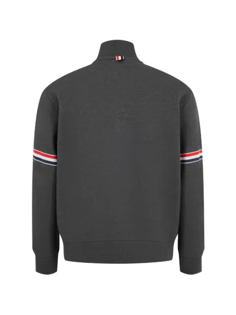 Thom Browne funnel-neck RWB-stripe sweatshirt