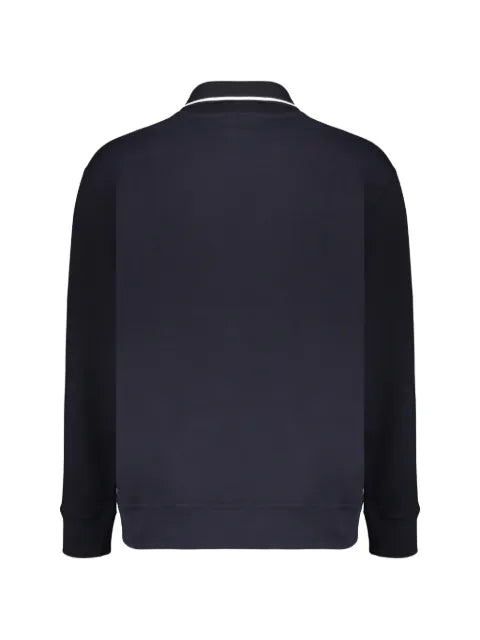 Paul & Shark polo-collar logo-patch sweatshirt