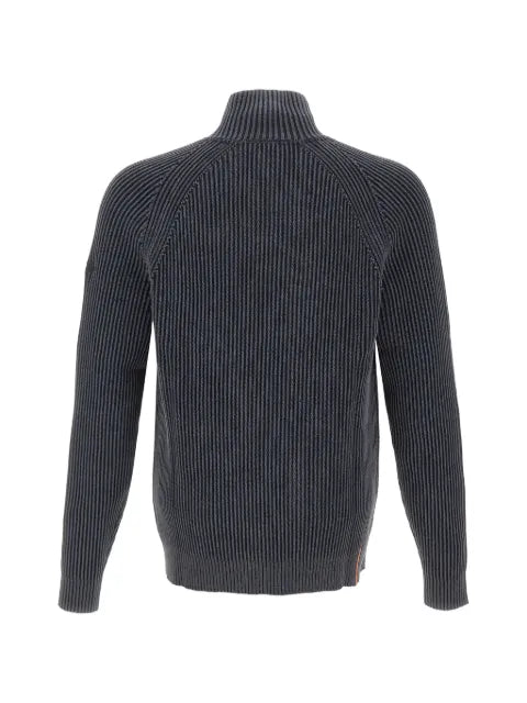 RRD Cotton 7 Techno Wash half-zip rib-knit sweater
