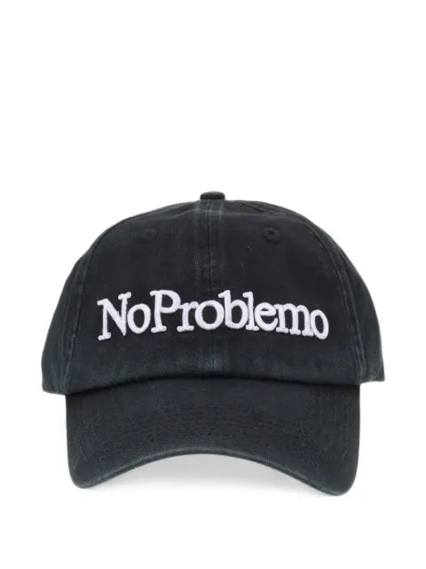 NO PROBLEMO logo-embroidered baseball cap