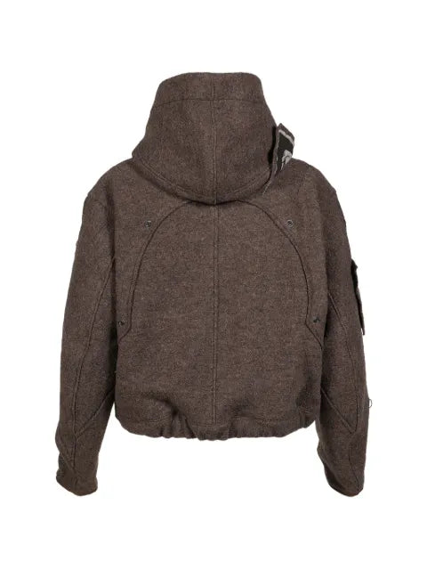 UNDER THE SIGN Abstract felt bomber jacket