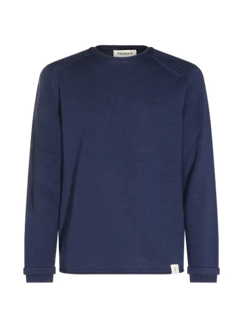 Premiata indigo crew-neck knit sweater