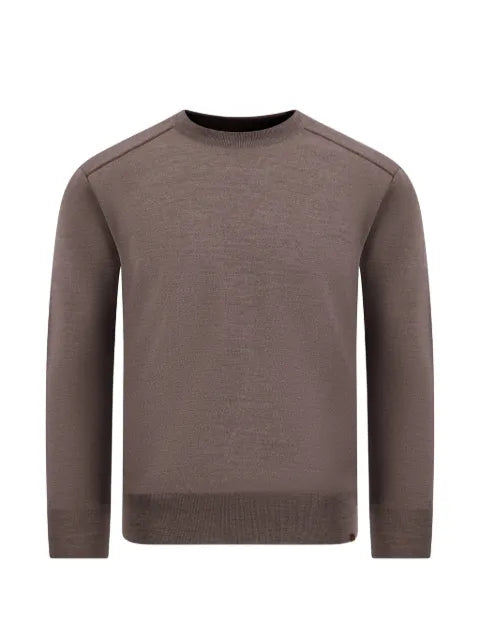 Paul & Shark suede-panel crew-neck sweater