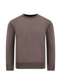 Paul & Shark suede-panel crew-neck sweater