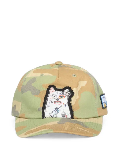 Ripndip camouflage-print patchwork cap