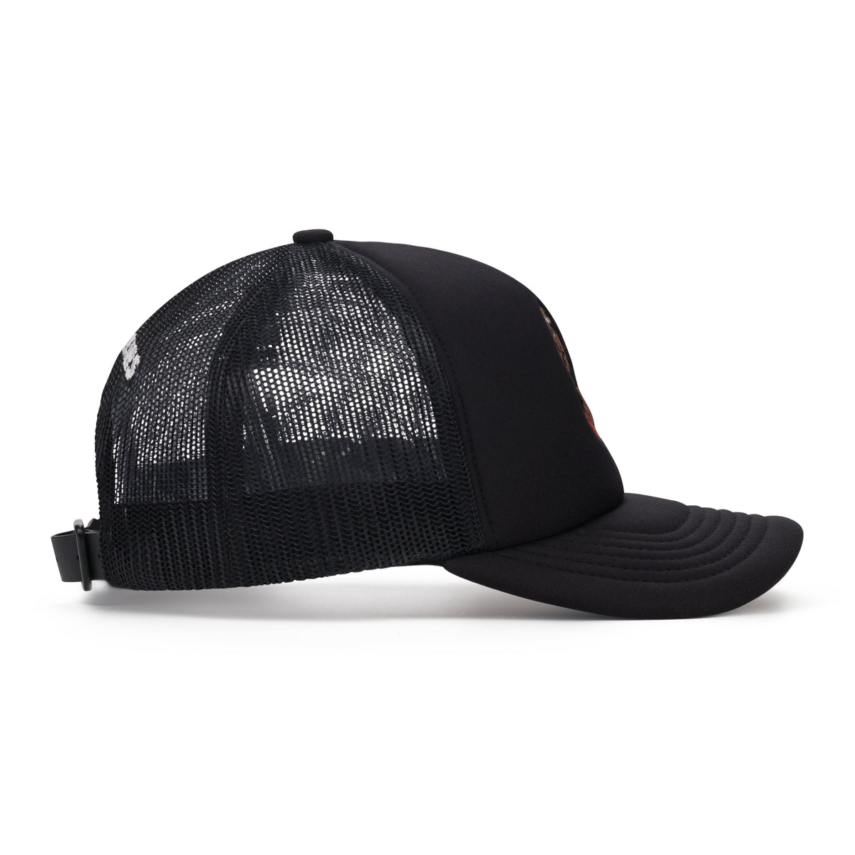 Black Crown Made of Cotton Trucker Hat