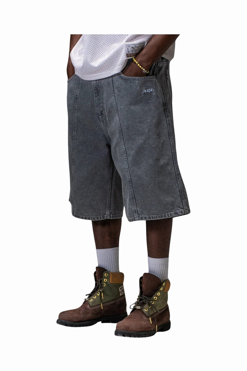 JACKER CLASSIC 3 STRIPES BAGGY SHORT Grey