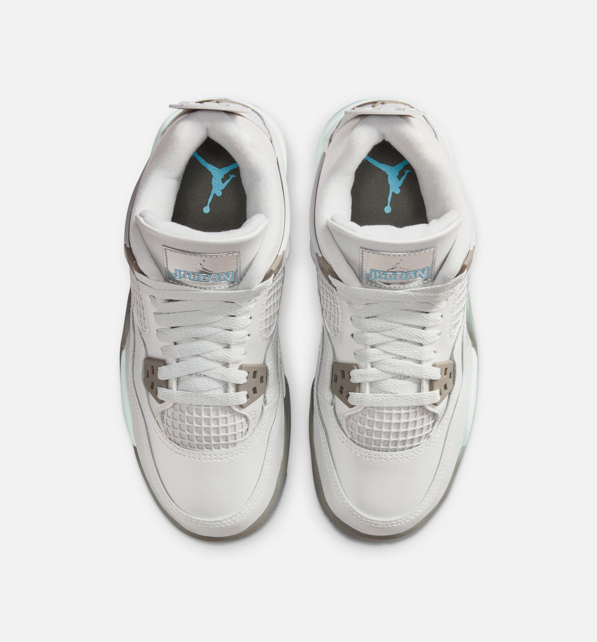 Air Jordan 4 Retro Blue Chill Grade School Lifestyle Shoe - Photon Dust/Blue Chill/Flat Pewter/White/Blue Tint