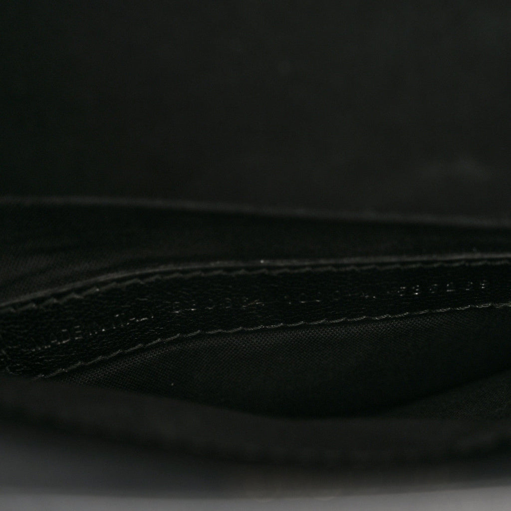 Calfskin Crocodile Embossed Medium Sharp Tote Black