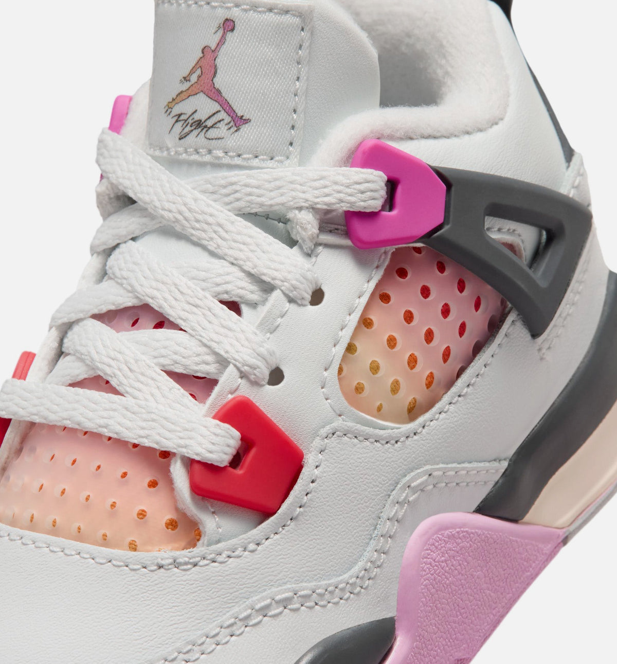 Air Jordan 4 Retro Comic Infant/Toddler Lifestyle Shoe – Off White/Fire Pink/Anthracite