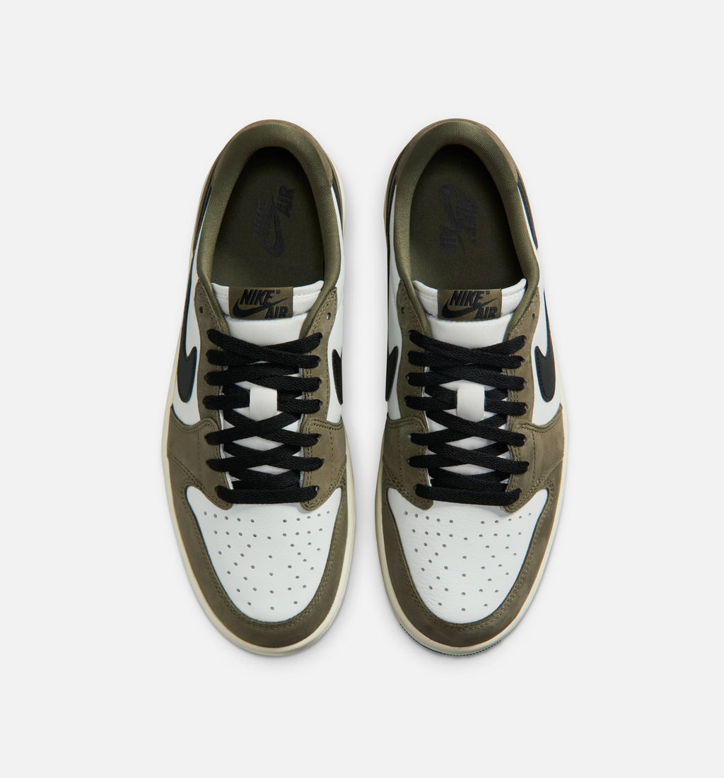 Air Jordan 1 Low OG Men's Lifestyle Shoes - Medium Olive x Summit White