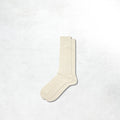 Anonymous Ism Wool Cashmere Links Combi Crew Socks: Off White