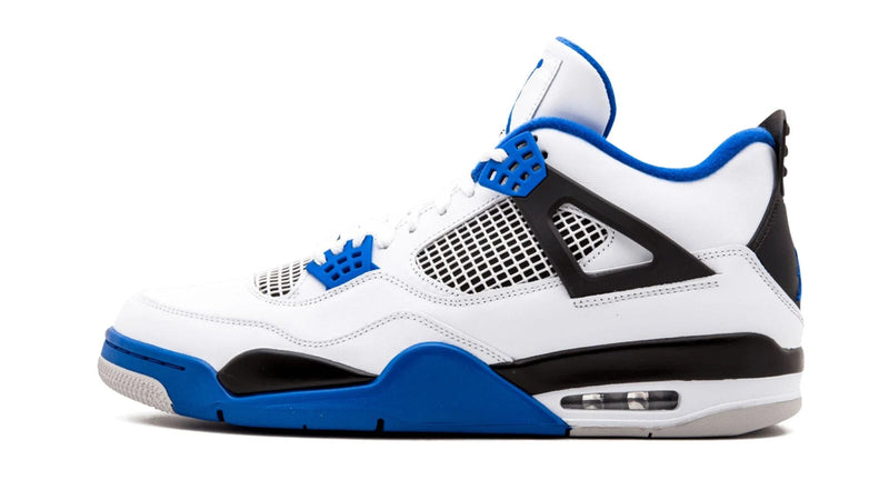 Air Jordan 4 Retro 'Motorsports' – Rare White, Black & Varsity Royal Blue AJ4 with Racing Heritage