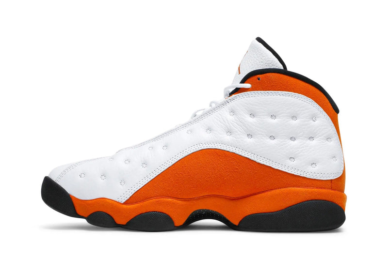 Air Jordan 13 Retro 'Starfish' – Vibrant Orange & Black AJ13 with Holographic Panther Eye & Paw Print Outsole