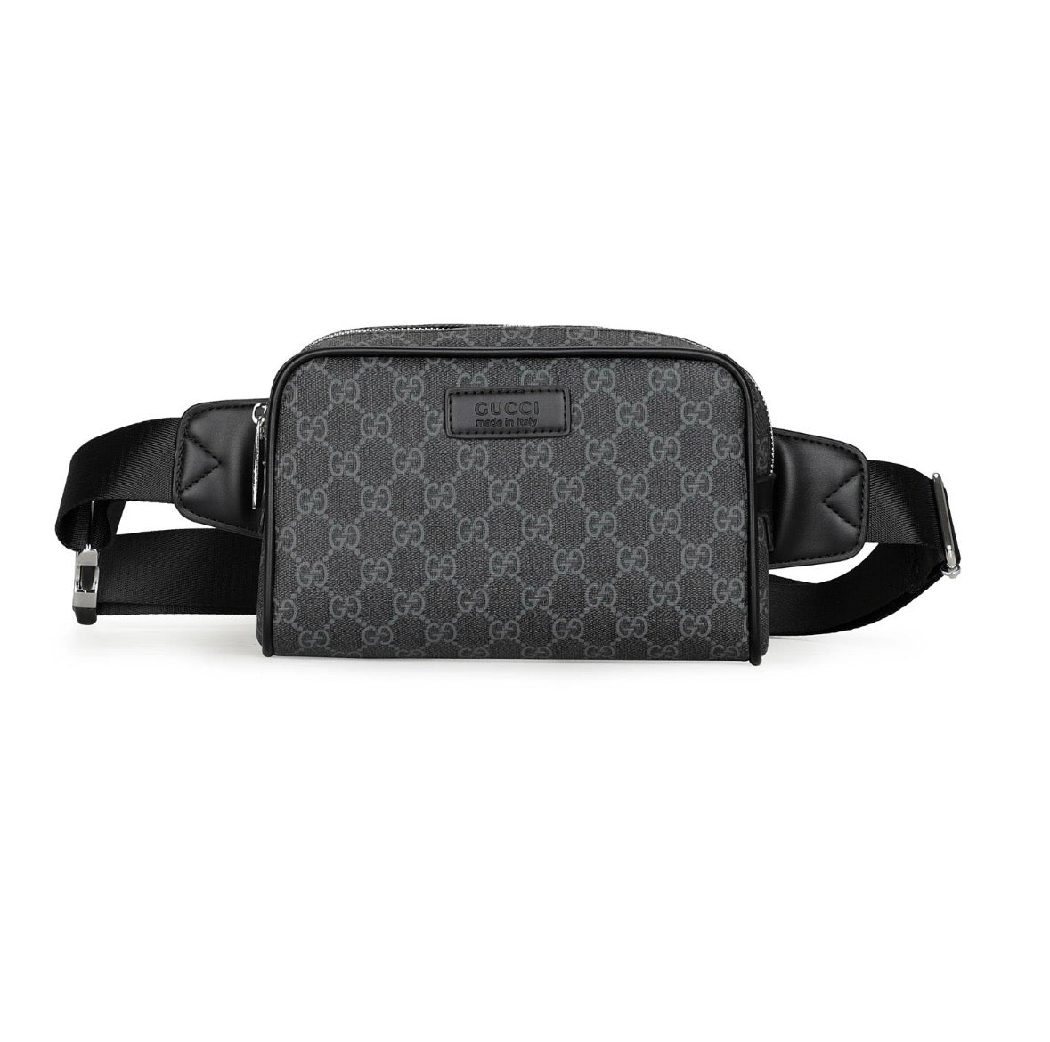 Gucci Supreme Zip Up Small Belt Bag Black