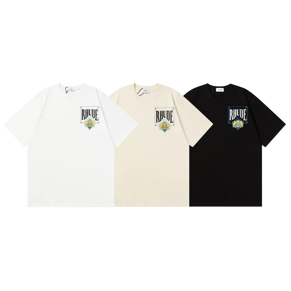 Rhude T-shirt Micro Standard Poker Printed Short Sleeve T-shirt