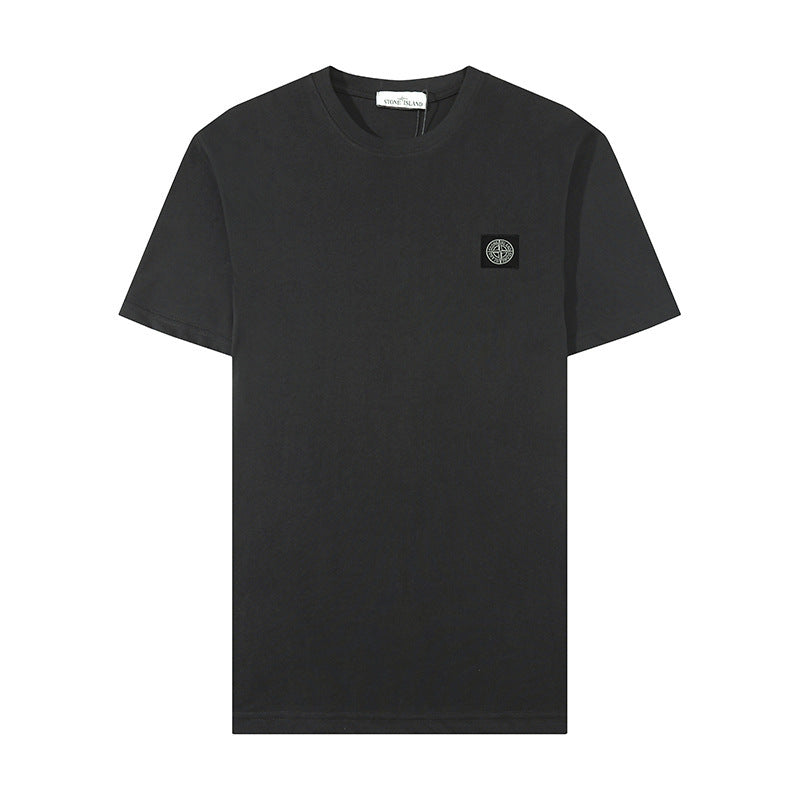 Stone Island Compass Patch Chest Badge Short‑Sleeve Cotton Tee