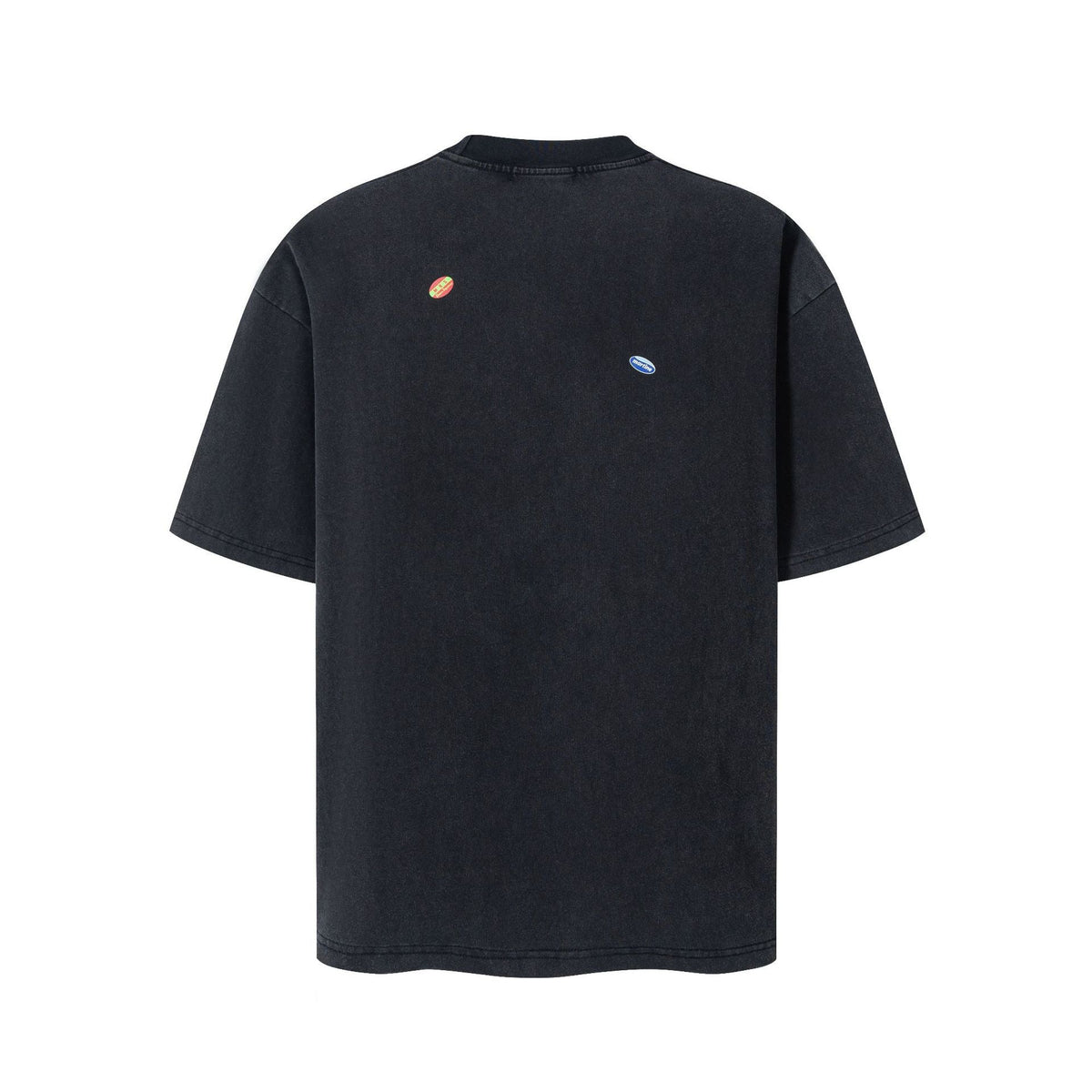 Martine Rose Washed Vintage Letter Print Crew Neck Short Sleeve Tee