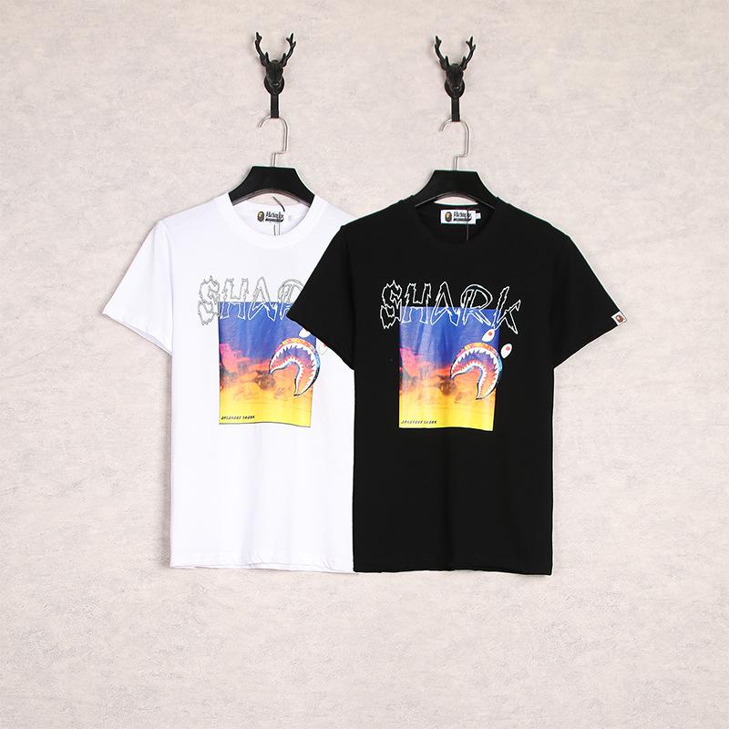 Bathing Ape T-Shirt Tiger Head Shark Head Casual Loose Short Sleeves T-shirt