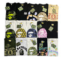 Bape Ape Head Camo Graphic Oversized Short Sleeve Tee Multi‑Style