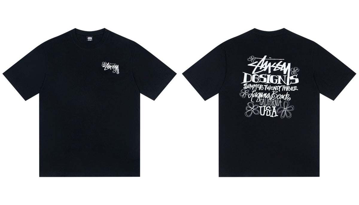 Stussy Laguna Beach Floral Designs Graphic Short Sleeve Tee