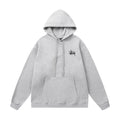 STUSSY Small Logo Pullover Hoodie Grey