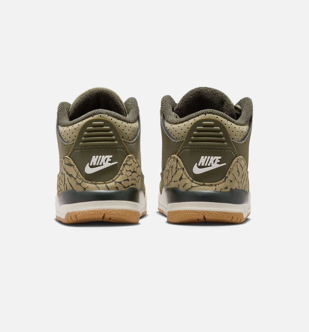 Air Jordan 3 Retro Medium Olive Infant/Toddler Lifestyle Shoes - Medium Olive/Sequoia/Neutral Olive/Sail