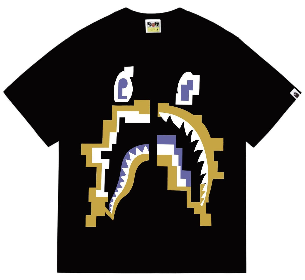 BAPE Pixelated Shark Graphic T-Shirt