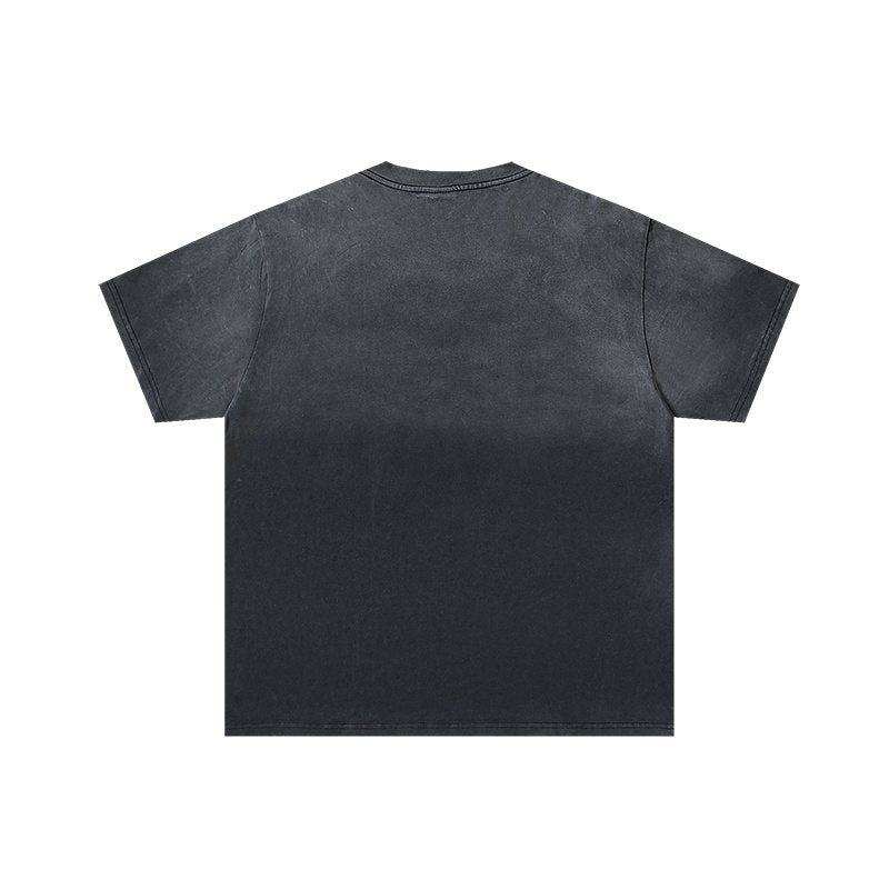 VALE USA Washed Black Rhinestone Graphic T-Shirt