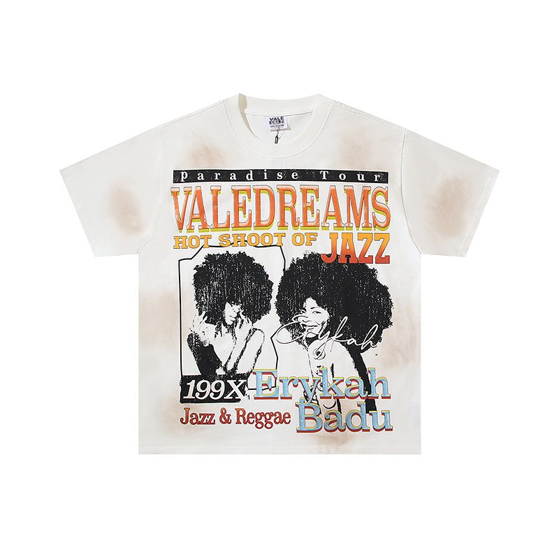 VALE USA Jazz Portrait Graphic Short-Sleeve T-Shirt