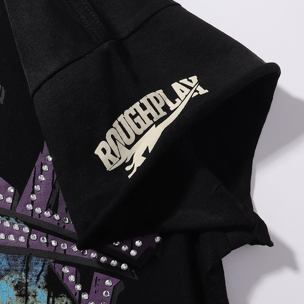 Rough Play World Tour Rhinestone Washed Sleeveless T-Shirt