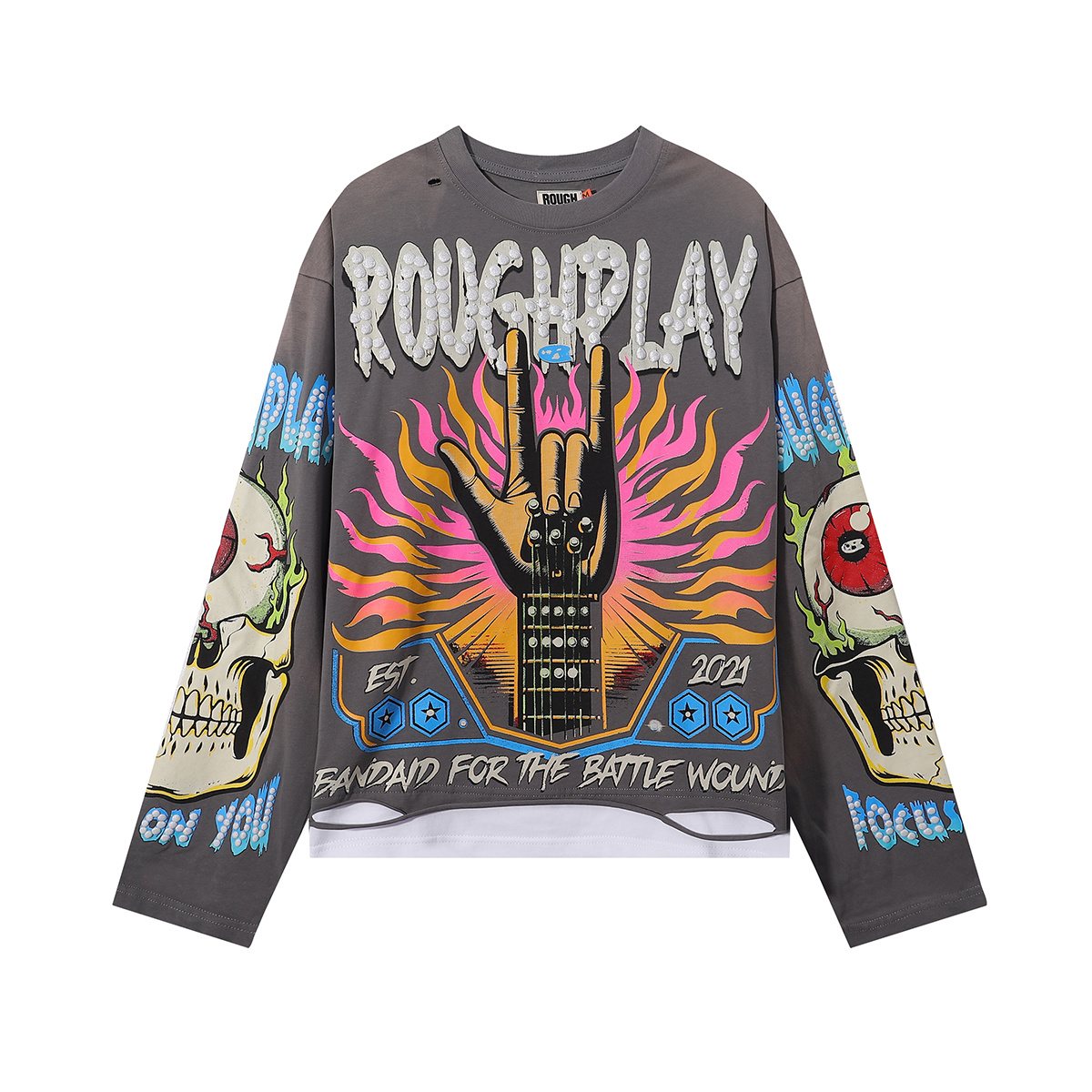 Rough Play Rock Graphic Long-Sleeve T-Shirt