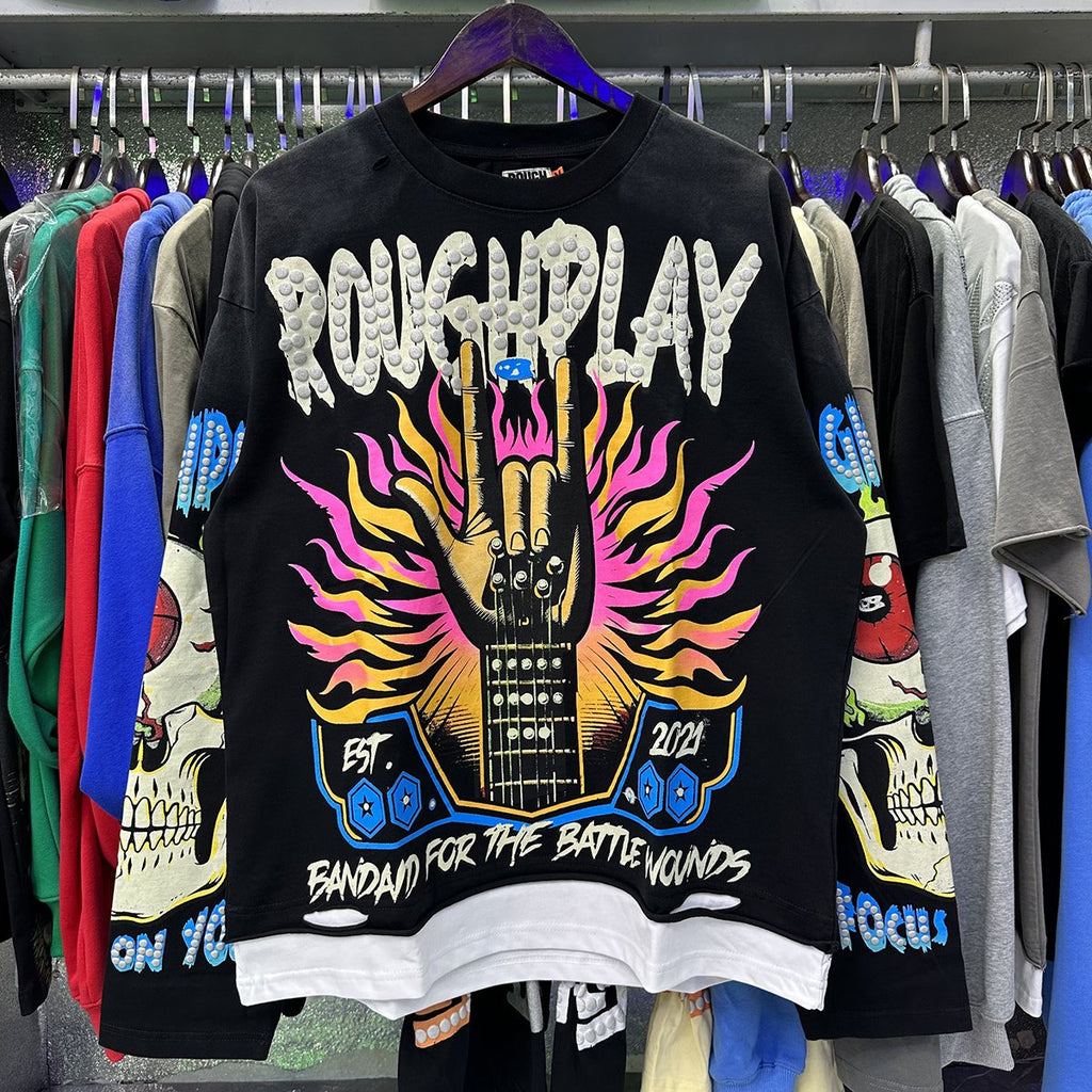 Rough Play Rock Graphic Long-Sleeve T-Shirt