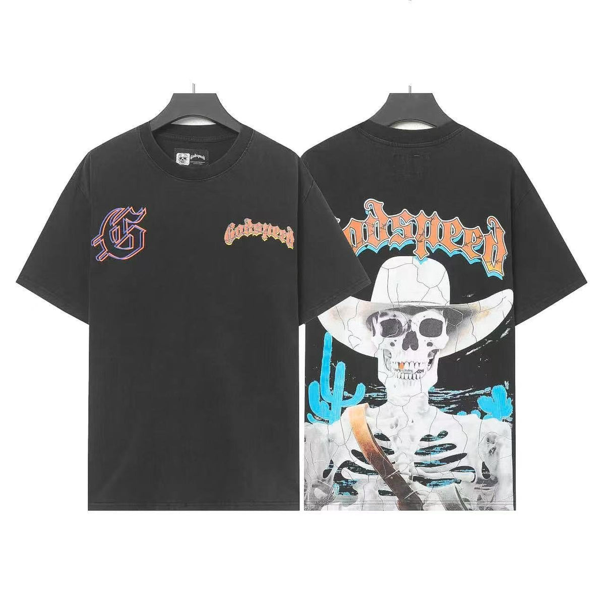 Godspeed Western Skull Graphic T-Shirt