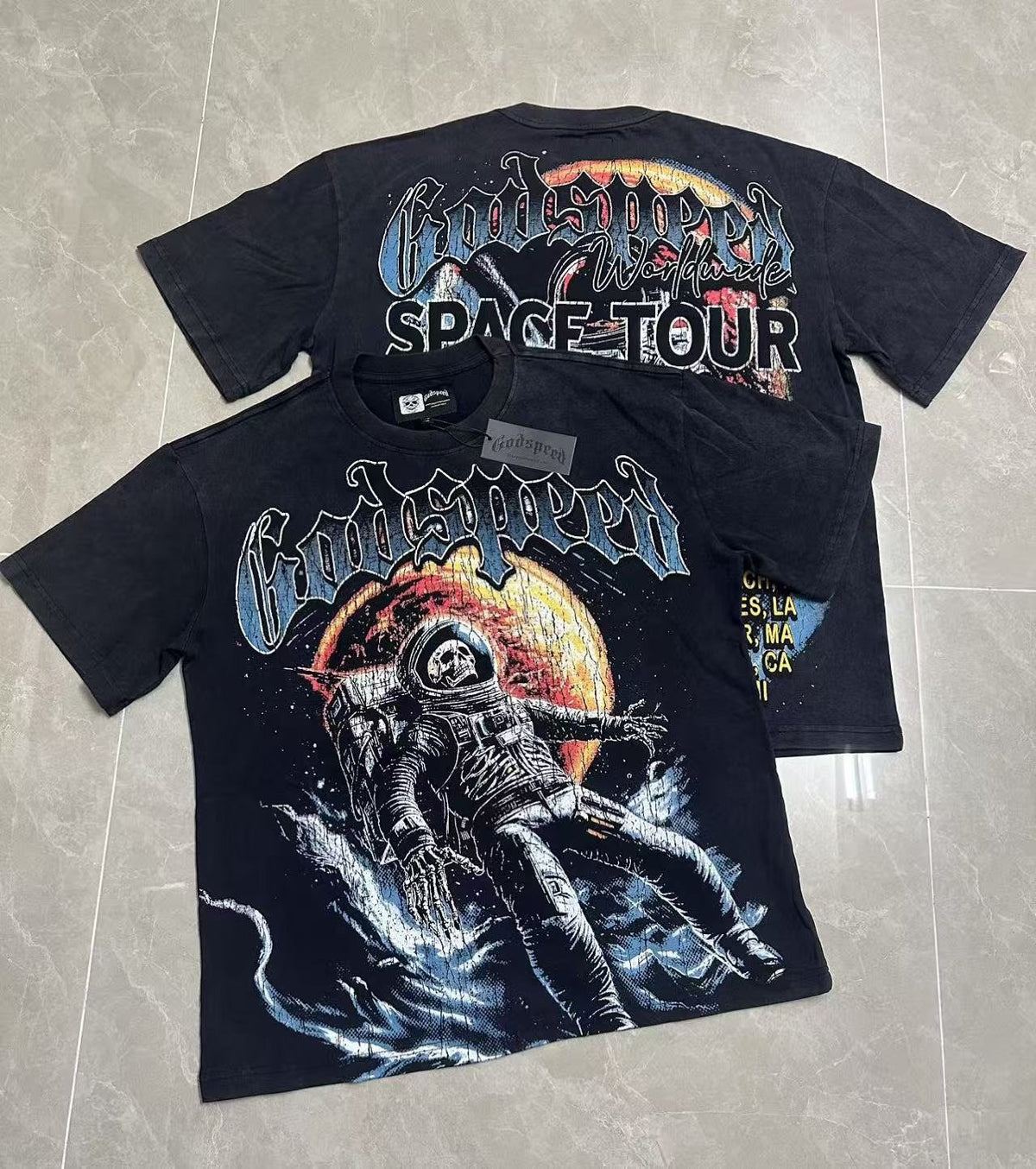 Godspeed Space Tour Astronaut Graphic T-Shirt