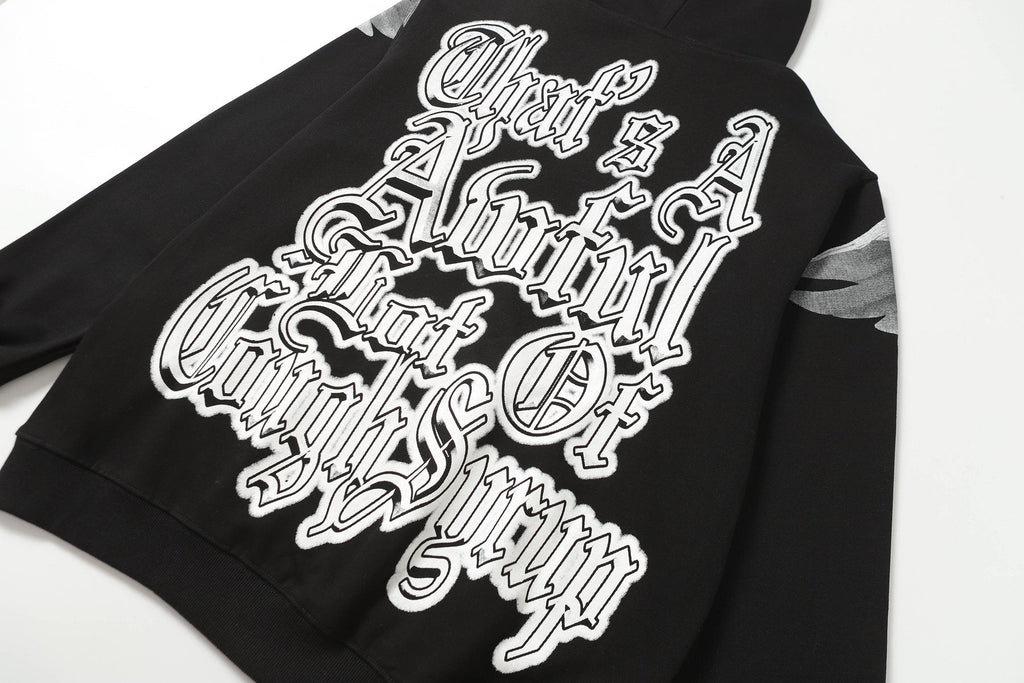THAT'S A AWFUL LOT OF COUGH SYRUP Angel Tears Graphic Hoodie