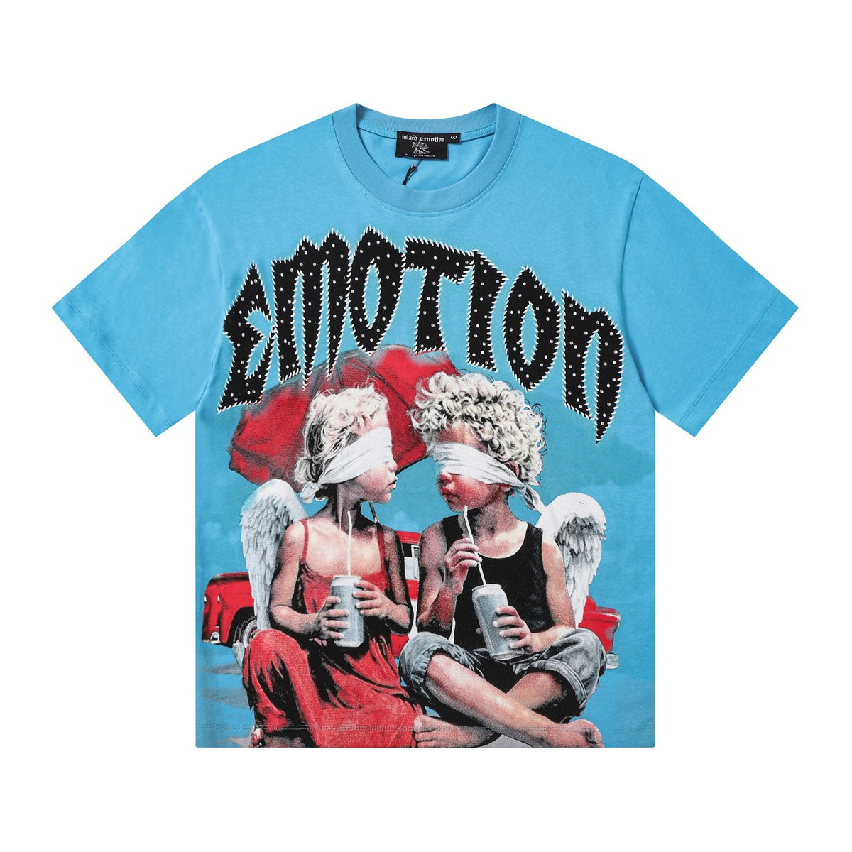 MIXED EMOTION Angel Graphic Short-Sleeve T-Shirt