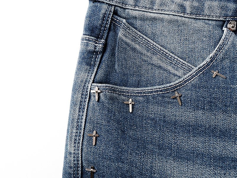 RTA Bryant Skinny Cross-Embellished Jeans