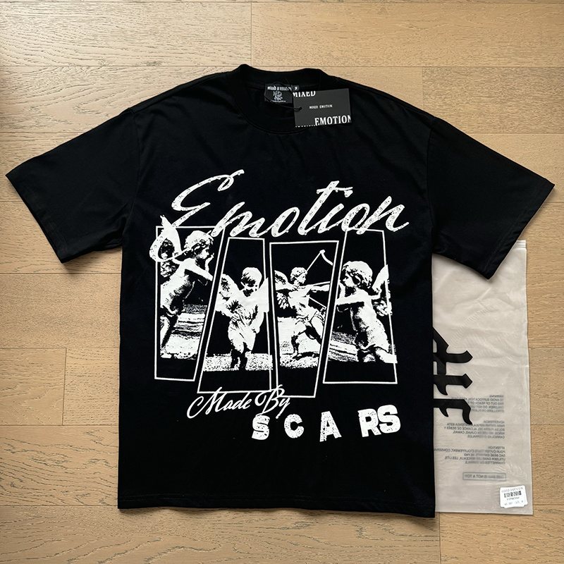 MIXED EMOTION Front-and-Back Graphic T-Shirt