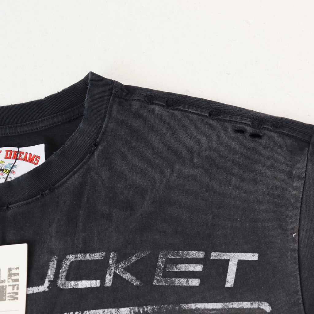Valley Dreams Washed Black Basketball Graphic T-Shirt
